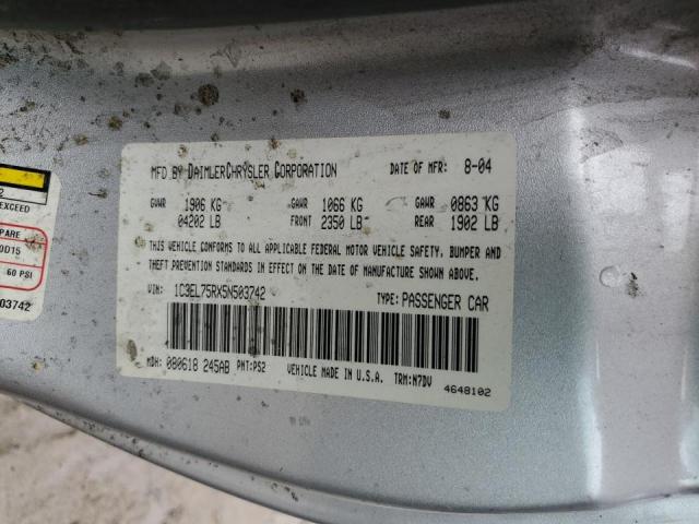 Photo 10 from auction – 2005 CHRYSLER SEBRING GT with VIN 1C3EL75RX5N503742