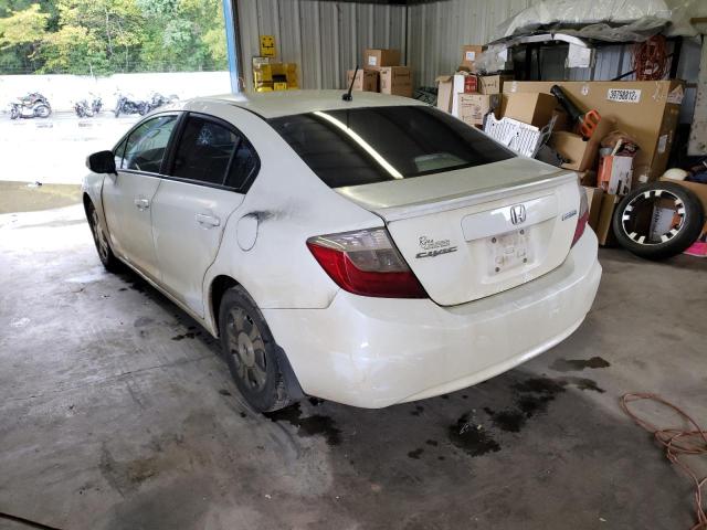 Photo 3 from auction – 2012 HONDA CIVIC HYBR with VIN JHMFB4F21CS007230