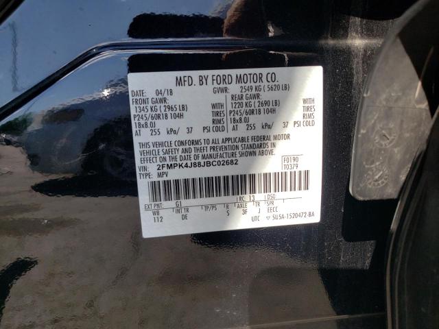 Photo 10 from auction – 2018 FORD EDGE SEL with VIN 2FMPK4J88JBC02682