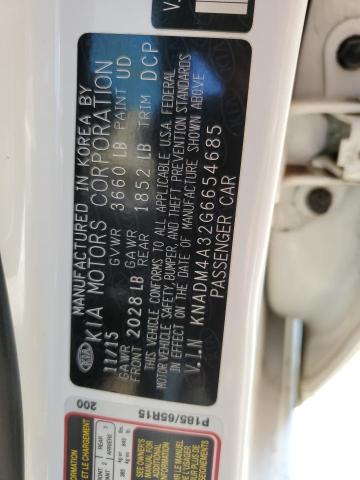 Photo 10 from auction – 2016 KIA RIO LX with VIN KNADM4A32G6654685