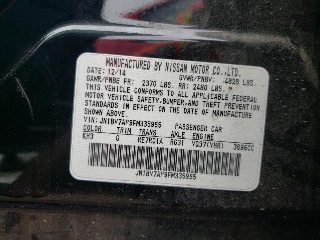 Photo 10 from auction – 2015 INFINITI Q50 BASE with VIN JN1BV7AP9FM335955