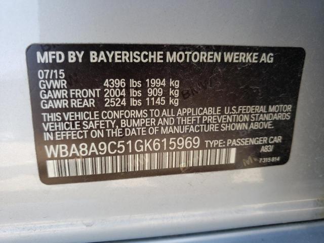 Photo 10 from auction – 2016 BMW 320 I with VIN WBA8A9C51GK615969