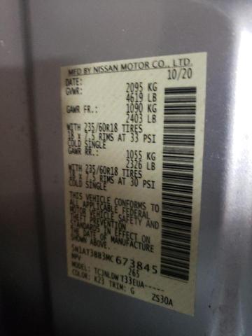 Photo 10 from auction – 2021 NISSAN ROGUE SV with VIN 5N1AT3BB3MC673845