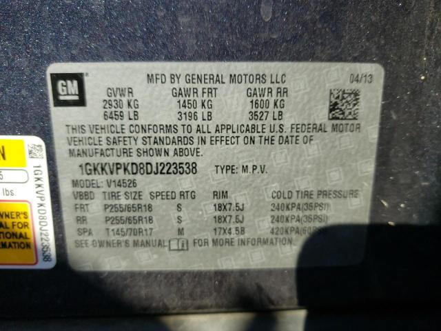 Photo 10 from auction – 2013 GMC ACADIA SLE with VIN 1GKKVPKD8DJ223538