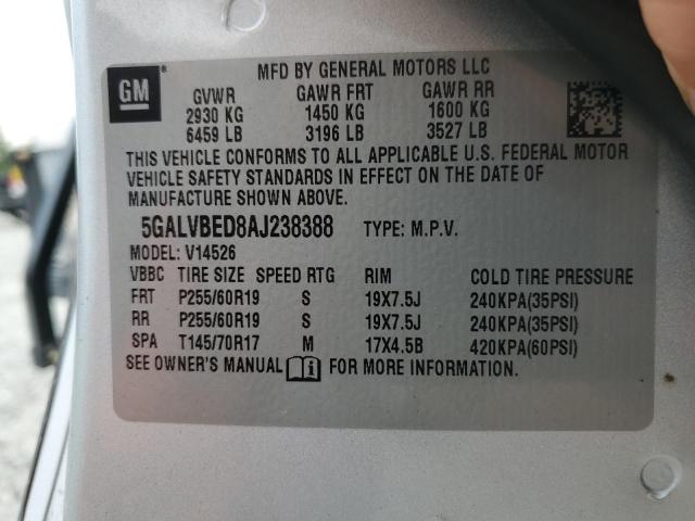 Photo 10 from auction – 2010 BUICK ENCLAVE CX with VIN 5GALVBED8AJ238388