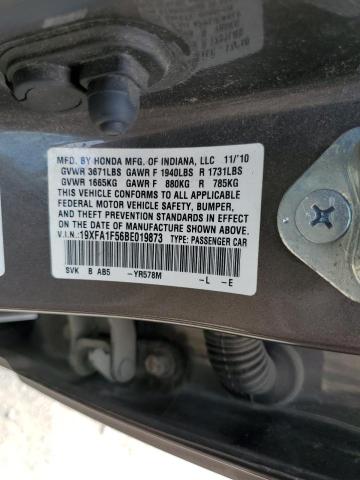 Photo 10 from auction – 2011 HONDA CIVIC LX with VIN 19XFA1F56BE019873