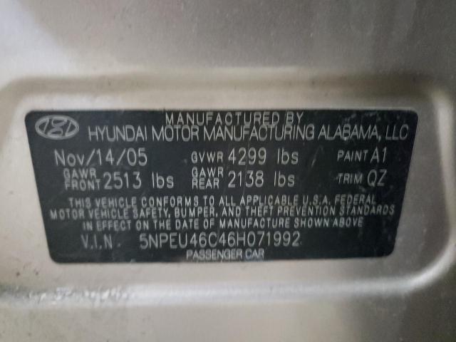 Photo 10 from auction – 2006 HYUNDAI SONATA with VIN 5NPEU46C46H071992