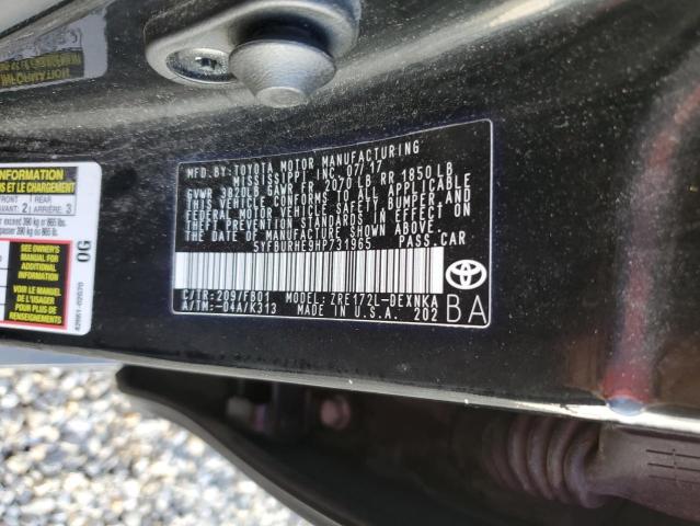 Photo 10 from auction – 2017 TOYOTA COROLLA L with VIN 5YFBURHE9HP731965