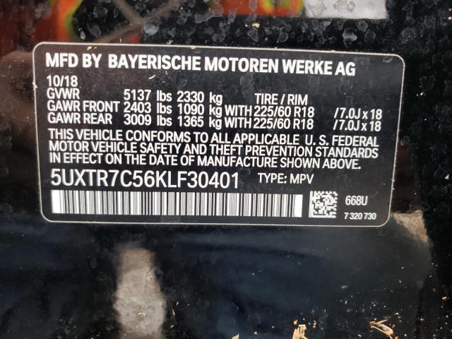 Photo 10 from auction – 2019 BMW X3 SDRIVE3 with VIN 5UXTR7C56KLF30401