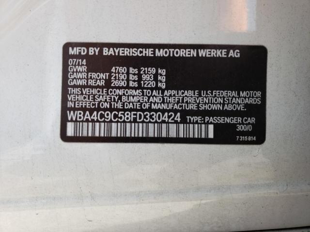 Photo 10 from auction – 2015 BMW 428 XI GRA with VIN WBA4C9C58FD330424