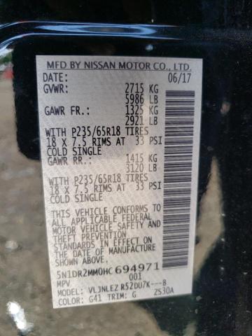 Photo 10 from auction – 2017 NISSAN PATHFINDER with VIN 5N1DR2MM0HC694971