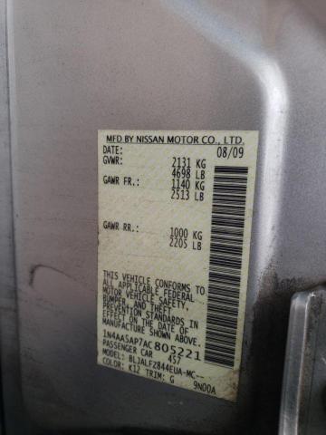 Photo 10 from auction – 2010 NISSAN MAXIMA S with VIN 1N4AA5AP7AC805221