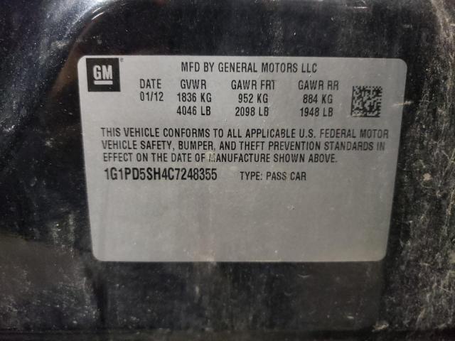Photo 10 from auction – 2012 CHEVROLET CRUZE LS with VIN 1G1PD5SH4C7248355