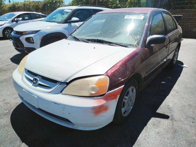 Photo 2 from auction – 2002 HONDA CIVIC LX with VIN JHMES16582S006255