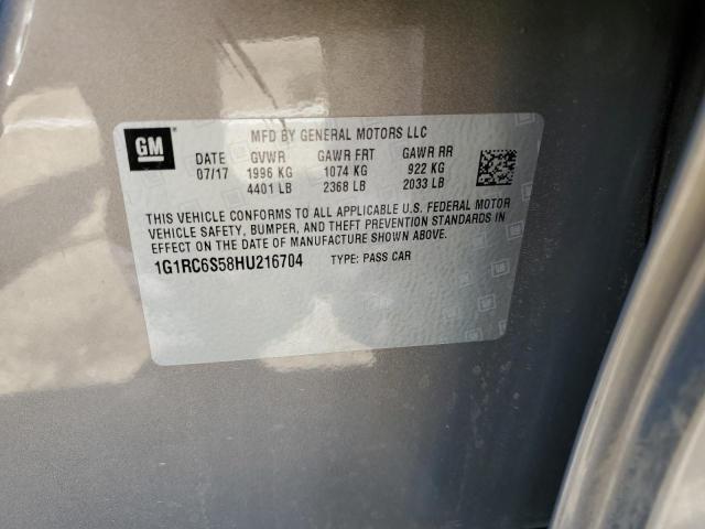 Photo 10 from auction – 2017 CHEVROLET VOLT LT with VIN 1G1RC6S58HU216704
