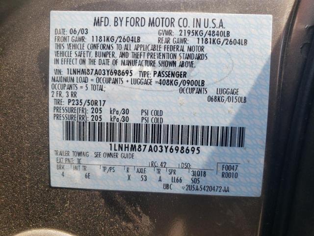 Photo 10 from auction – 2003 LINCOLN LS with VIN 1LNHM87A03Y698695