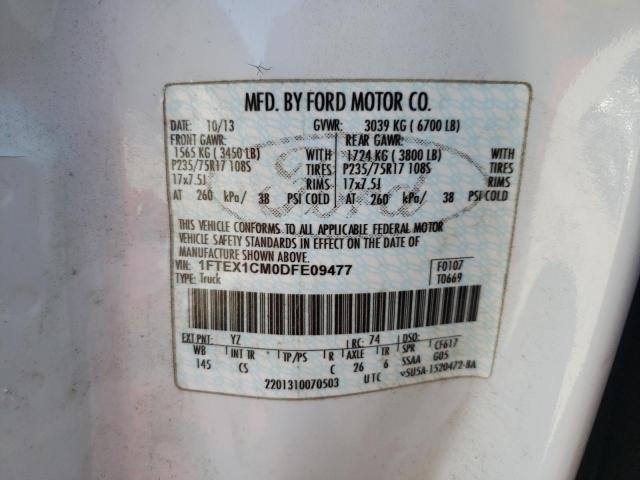 Photo 10 from auction – 2013 FORD F150 SUPER with VIN 1FTEX1CM0DFE09477