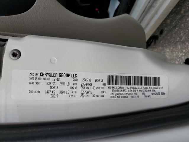 Photo 10 from auction – 2012 DODGE CARAVAN with VIN 2C4RDGCG1CR253349
