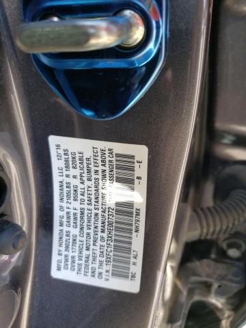 Photo 10 from auction – 2017 HONDA CIVIC EX with VIN 19XFC1F3XHE007372