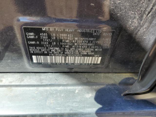 Снимка 10 от търг – 2013 SUBARU OUTBACK 2. с VIN 4S4BRBKC8D3293874