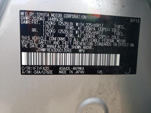Photo 10 from auction – 2013 TOYOTA RAV4 XLE with VIN JTMWFREV3D5013593