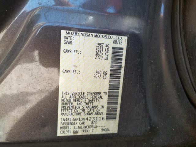 Фото 10 с аукциона – 2013 NISSAN ALTIMA 3.5 с VIN 1N4BL3AP1DN423116