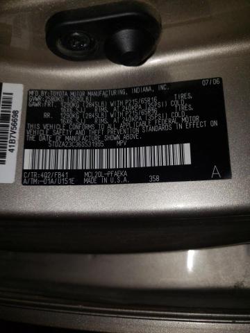 Photo 10 from auction – 2006 TOYOTA SIENNA CE with VIN 5TDZA23C36S531995