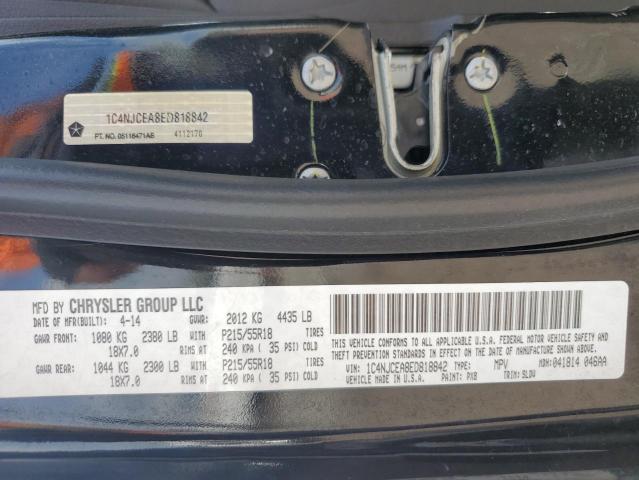 Photo 10 from auction – 2014 JEEP COMPASS LA with VIN 1C4NJCEA8ED818842