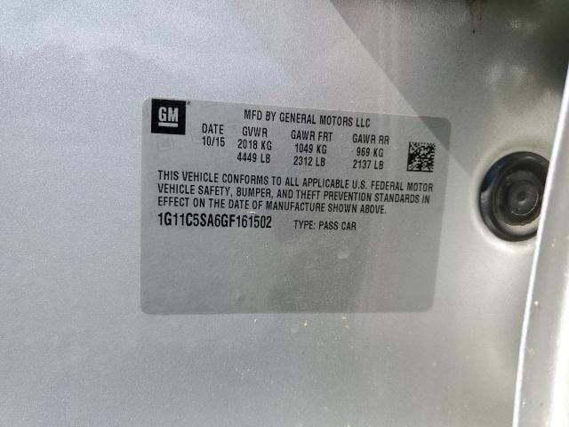 Photo 10 from auction – 2016 CHEVROLET MALIBU LIM with VIN 1G11C5SA6GF161502