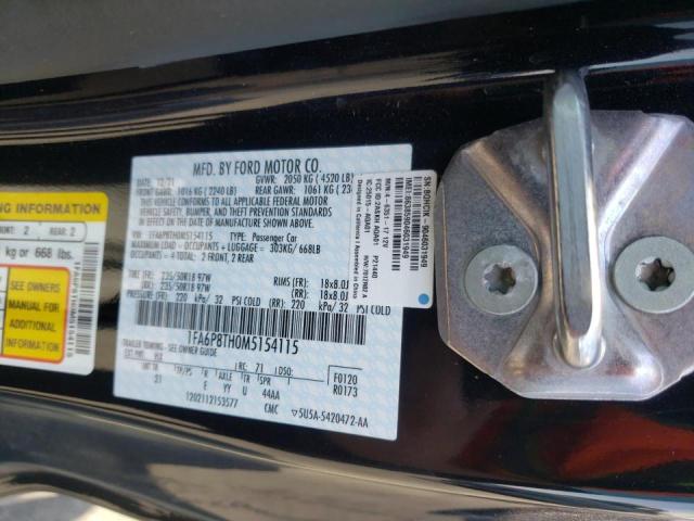 Photo 10 from auction – 2021 FORD MUSTANG with VIN 1FA6P8TH0M5154115