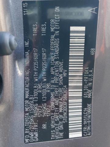 Photo 10 from auction – 2015 TOYOTA SIENNA XLE with VIN 5TDYK3DC6FS683654