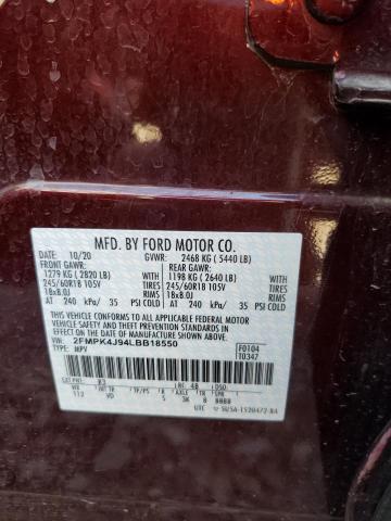Photo 10 from auction – 2020 FORD EDGE SEL with VIN 2FMPK4J94LBB18550