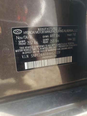 Photo 10 from auction – 2017 HYUNDAI SONATA SE with VIN 5NPE24AF4HH523319