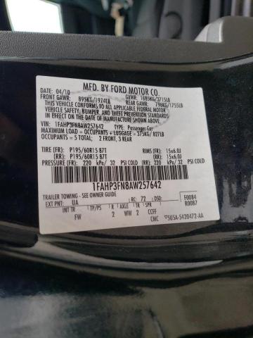 Photo 10 from auction – 2010 FORD FOCUS SE with VIN 1FAHP3FN8AW257642