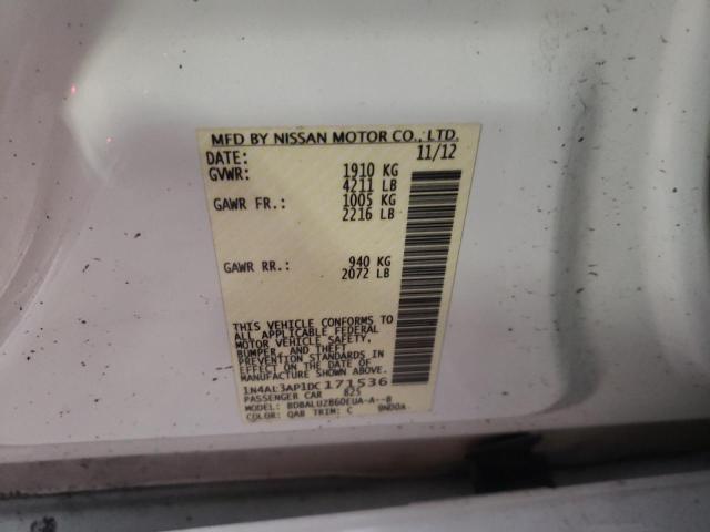 Photo 10 from auction – 2013 NISSAN ALTIMA 2.5 with VIN 1N4AL3AP1DC171536