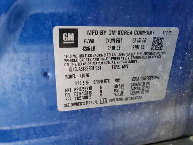 Photo 10 from auction – 2014 BUICK ENCORE with VIN KL4CJASB8EB591358