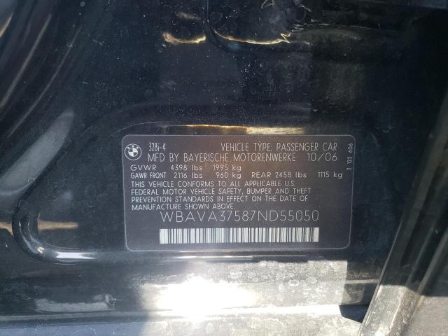 Photo 10 from auction – 2007 BMW 328 I with VIN WBAVA37587ND55050