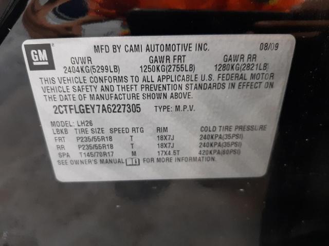 Photo 10 from auction – 2010 GMC TERRAIN SL with VIN 2CTFLGEY7A6227305