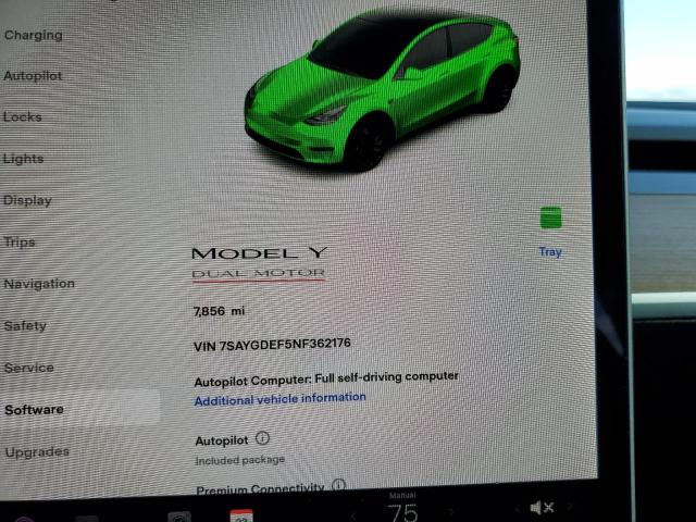 صورة رقم 8 من المزاد - 2022 TESLA MODEL Y مع VIN 7SAYGDEF5NF362176