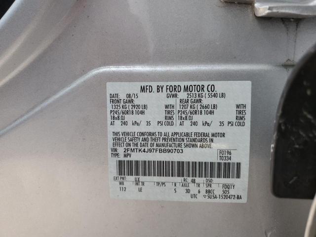Photo 10 from auction – 2015 FORD EDGE SEL with VIN 2FMTK4J97FBB90703
