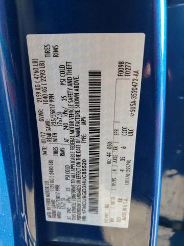 Photo 10 from auction – 2017 FORD ESCAPE SE with VIN 1FMCU9GD3HUC85520