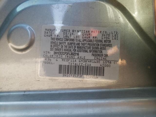Photo 10 from auction – 2015 NISSAN VERSA NOTE with VIN 3N1CE2CP3FL352216