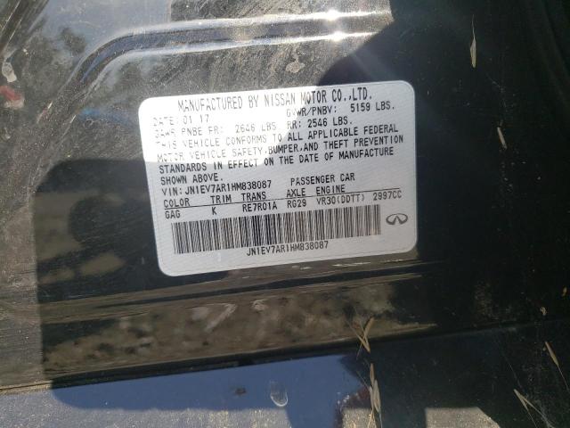 Photo 10 from auction – 2017 INFINITI Q50 PREMIU with VIN JN1EV7AR1HM838087