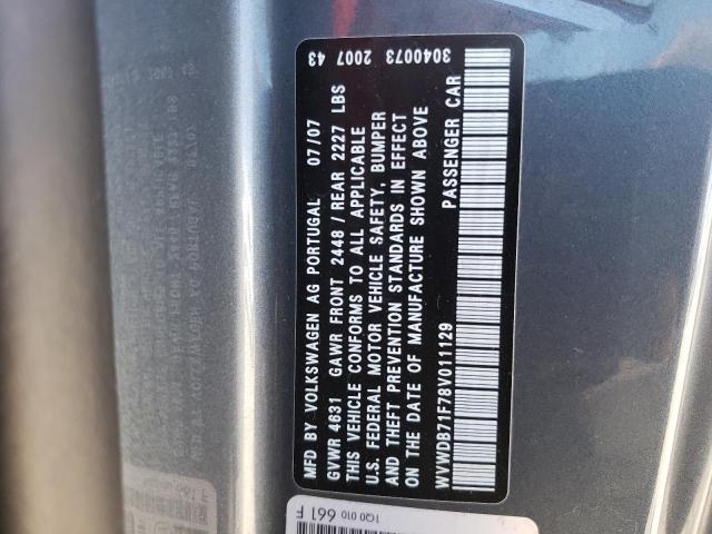 Photo 10 from auction – 2008 VOLKSWAGEN EOS VR6 with VIN WVWDB71F78V011129