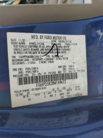 Photo 10 from auction – 2008 FORD FOCUS SE with VIN 1FAHP35N28W149612