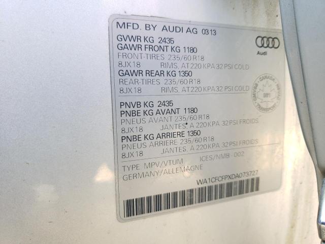 Photo 10 from auction – 2013 AUDI Q5 PREMIUM with VIN WA1CFCFPXDA073727