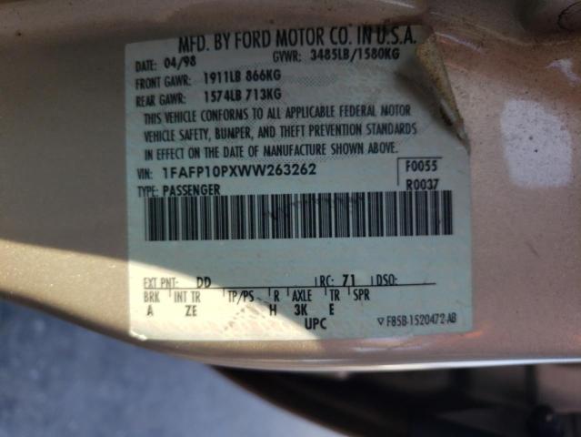 Photo 10 from auction – 1998 FORD ESCORT LX with VIN 1FAFP10PXWW263262