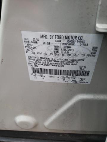 Photo 10 from auction – 2007 FORD EDGE with VIN 2FMDK36C87BA86399