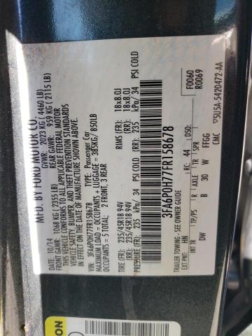 Photo 10 from auction – 2015 FORD FUSION SE with VIN 3FA6P0H77FR158678