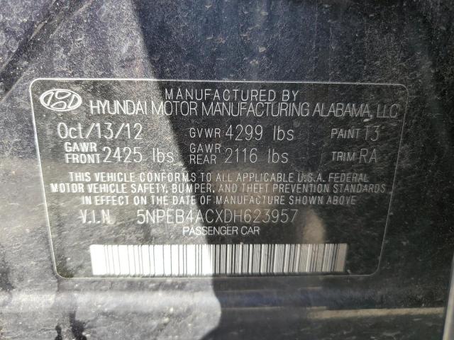 Photo 10 from auction – 2013 HYUNDAI SONATA GLS with VIN 5NPEB4ACXDH623957